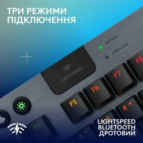 Фото: Клавіатура Logitech G915 X Lightspeed TKL Clicky Wireless Black (920-012757) № 6 | KTC