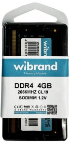 Оперативна пам’ять Wibrand DDR4 1x4GB (WI2666DDR4S/4GB)