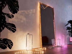 Гірлянда Twinkly Strings USB 200 Pearl-shaped RGB LEDs, Green Wire, USB-C (TWKP200RGB-G)