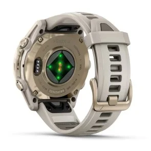 Фото: Смарт годинник Garmin Fenix 8 - 43mm Amoled Sapphire Soft Gold with Fog Gray/Dark Sandstone Silicone Band (010-02903-11) № 4 | KTC