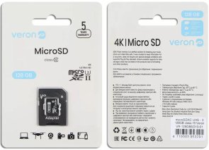 FLASH пам'ять Veron UHS-3 MicroSDXC 128GB with adapter