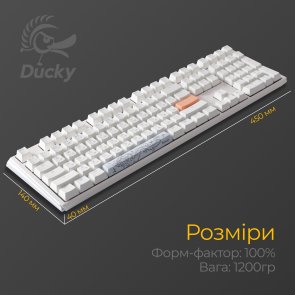 Клавіатура Ducky One 3 Cherry MX Red RGB ENG/UKR White (DKON2108ST-RUAPXPWWWSC1)