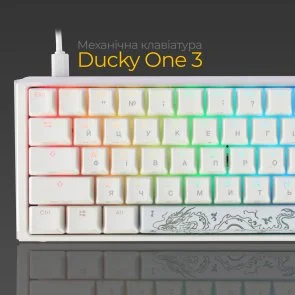 Фото: Клавіатура Ducky One 3 SF Cherry MX Red RGB ENG/UKR White (DKON2167ST-RUAPXPWWWSC1) № 4 | KTC