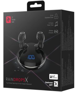 Навушники 2E RainDrops X Waterproof Black (2E-EBTWRDXBK)