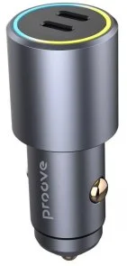 Фото: Автомобільний зарядний пристрій Proove Double Energy 50W metal gray (ACDE50022206) № 2 | KTC