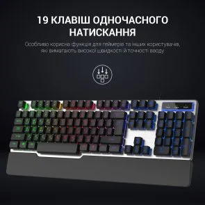 Фото: Клавіатура GamePro GK599 Black № 9 | KTC