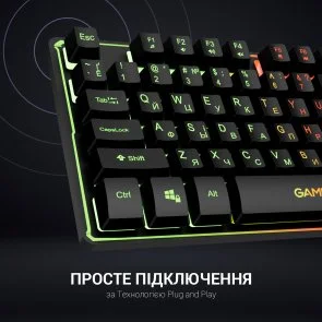 Фото: Клавіатура GamePro GK576 USB Black № 7 | KTC