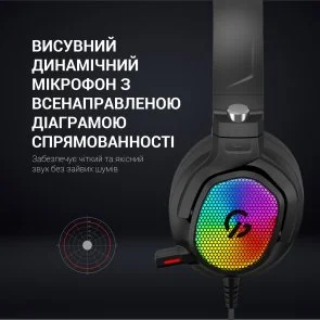 Фото: Гарнітура GamePro HS1300 7.1 RGB Black № 12 | KTC