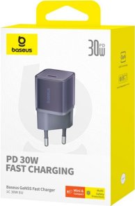 Зарядний пристрій Baseus GaN5S Fast Charger 1C 30W Midnight Purple (P10162504523-00)