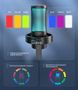 Фото: Мікрофон Fifine A8 RGB Black № 6 | KTC