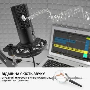 Фото: Мікрофон Fifine T669 USB Black № 6 | KTC