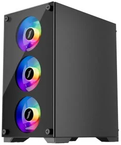 Фото: Корпус 1stPlayer X2-M-4F1 Black with window № 4 | KTC