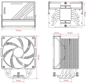 Фото: Кулер для процесора ID-COOLING Frozn A610 Black (FROZN A610 BLACK) № 6 | KTC