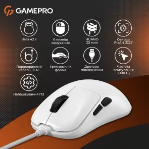 Фото: Миша GamePro GM690W White № 14 | KTC