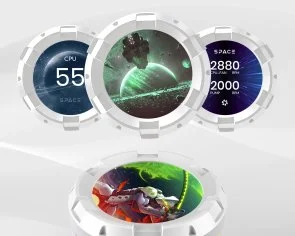 Фото: Система рідинного охолодження ID-COOLING Space LCD SL360 XE White № 10 | KTC