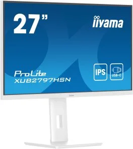 Фото: Монітор iiyama XUB2797HSN-W2 White - 27" IPS / 1920×1080 / 100 Гц / Adaptive Sync / Pivot / HAS № 2 | KTC