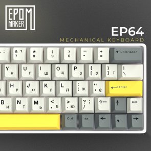 Клавіатура Epomaker EP64 Mulan Switch Hot-Swap RGB White (EP64-W-M)