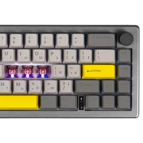 Клавіатура Epomaker EK68 Flamingo Switch Hot-Swap RGB WL/BT/USB Black (EK68-B-F)