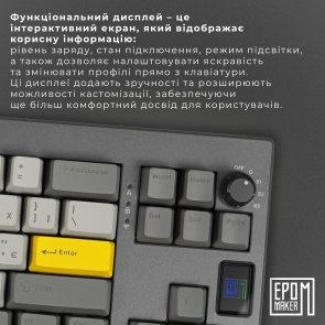 Клавіатура Epomaker Shadow-X Flamingo Switch Hot-Swap RGB WL/BT/USB Black (SHX-B-F)