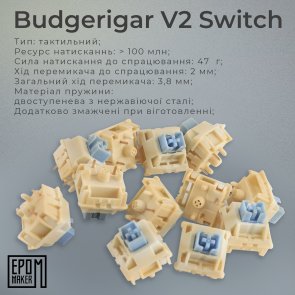  Клавіатура Epomaker TH80 SE Budgerigar V2 Switch Hot-Swap RGB WL/BT/USB Black (TH80-SE-B-BV2)