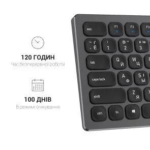 Фото: Клавіатура OfficePro SK1550 Wireless Black (SK1550B) № 9 | KTC