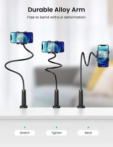 Фото: Універсальний тримач UGREEN LP113 Multifunction Phone Clip Stand Black 80906 (LP113/80906) № 7 | KTC