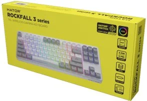 Фото: Клавіатура Hator Rockfall 3 Mecha TKL Aurum Orange Linear rev.2.0 White (HTK851UA) № 7 | KTC