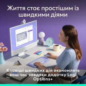 Фото: Клавіатура Logitech Pop Icon Keys Wireless Lilac/Off White (920-013074) № 4 | KTC