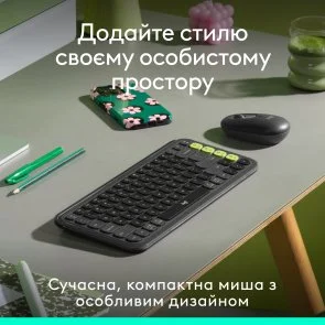 Фото: Миша Logitech POP Mouse with emoji Wireless Graphite (910-007412) № 2 | KTC