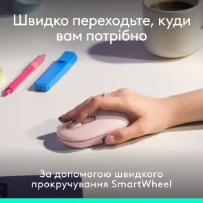 Фото: Комплект клавіатура+миша Logitech POP Icon Combo Rose/Off White (920-013142) № 5 | KTC