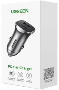 Фото: Автомобільний зарядний пристрій UGREEN EC305 QC3.0 PD 30W Grey (25845) № 4 | KTC