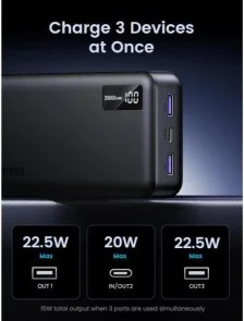Фото: Батарея універсальна UGREEN 20000mAh 22.5W Black (25683) № 4 | KTC