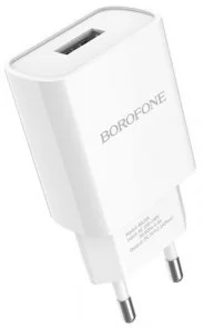 Фото: Зарядний пристрій BOROFONE BA20A Sharp 2.1A White with AM / Lightning (BA20ALW) № 3 | KTC