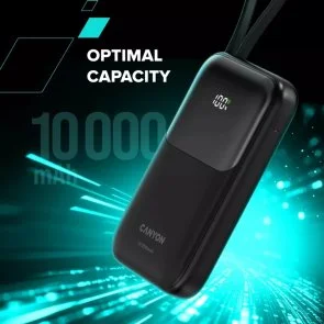 Фото: Батарея універсальна Canyon OnPower 101 10000mAh 22.5W Black (CNS-CPB101BK) № 11 | KTC