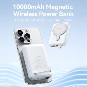 Батарея універсальна Vention 10000mAh Magnetic Wireless 22.5W Black (FHTB0)