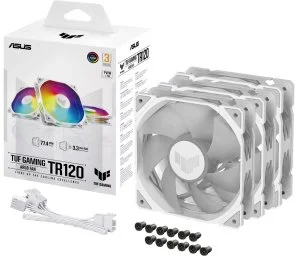 Фото: Кулер ASUS TUF Gaming TR120 ARGB White 3 pcs (90DA0093-B09020) № 12 | KTC