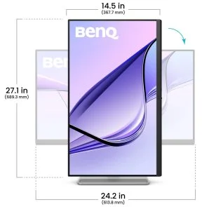 Фото: Монітор BenQ MA270U Silver (9H.LMWLB.QBE) - 27" IPS / 3840×2160 / 60 Гц / Pivot / HAS № 4 | KTC
