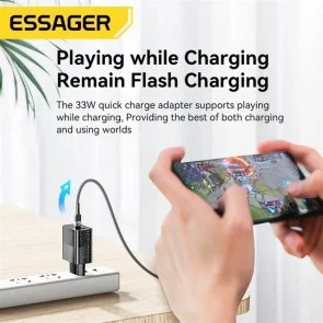 Фото: Зарядний пристрій Essager Pinchen Travelling Charger 33W Black (ECTAC-PCB01-P) № 6 | KTC