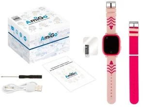 Фото: Смарт годинник AmiGo GO005 4G WIFI Thermometer Pink (GO005 4G Pink) № 8 | KTC