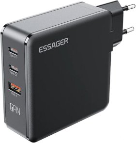  Зарядний пристрій Essager Advance GaN Charger 140W Black (ECT2CA-ZCB01-Z)