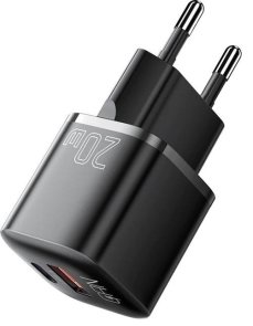 Зарядний пристрій Essager Camber GaN Charger 1xPD plus QC3.0 20W Black (ECTAC-HMB01-P)