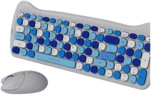Фото: Комплект клавіатура+миша Canyon HSET-W6 Kitty Edition Wireless Blue (CNS-HSETW6BL) № 5 | KTC