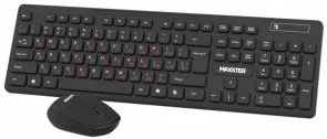 Фото: Комплект клавіатура+миша Maxxter KMS-WCM-02B-UA Wireless Black № 2 | KTC