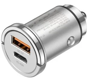 Фото: Автомобільний зарядний пристрій Hoco NZ10 Handy QC3.0 PD 45W Silver (6942007601825) № 5 | KTC