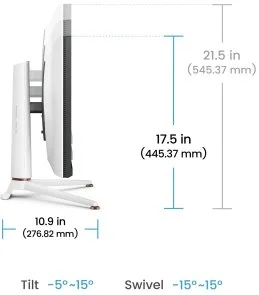 Фото: Монітор BenQ EX271U White (9H.LN2LB.TBE) - 27" IPS / 3840×2160 / 165 Гц / AMD FreeSync Premium / Pivot / HAS № 12 | KTC