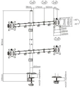 Фото: Кронштейн HiSmart HS082437 Black № 3 | KTC
