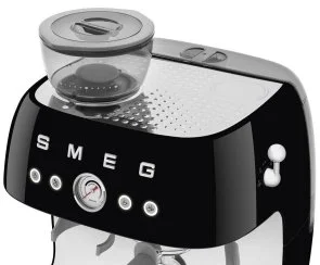Фото: Ріжкова кавоварка Smeg Espresso coffee machine with grinder Black (EGF03BLEU) № 12 | KTC
