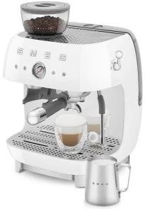 Фото: Ріжкова кавоварка Smeg Espresso coffee machine with grinder White (EGF03WHEU) № 6 | KTC