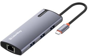 USB-хаб ColorWay USB-C 6in1 Type C PD 100W (CW-HUB03)