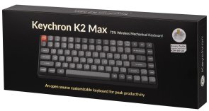 Клавіатура Keychron K2 Max 84Key K Super Banana QMK White Led UKR/ENG WL/BT/USB Black (K2M-A4-UA)